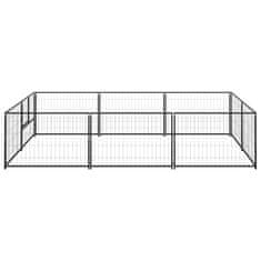 Vidaxl Kavez za pse crni 6 m² čelični