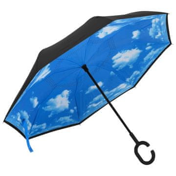 Vidaxl Kišobran s C-ručkom crni 108 cm