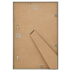 Vidaxl Stolni okviri za fotografije, 3 kom, srebrni, 21 x 29,7 cm, MDF