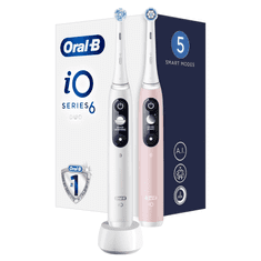 Oral-B Komplet magnetnih četkica za zube iO Series 6, White / Pink Sand, 2/1