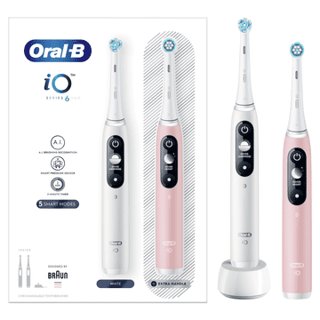 Oral-B Komplet magnetnih četkica za zube iO Series 6, White / Pink Sand, 2/1