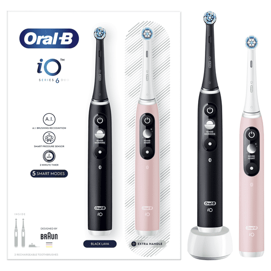 Oral-B Komplet magnetnih četkica za zube iO Series 6, Black / Pink Sand, 2/1