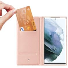 Dux Ducis Skin Pro preklopna maska za Samsung Galaxy S22 Ultra, ružičasta