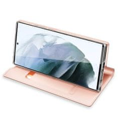 Dux Ducis Skin Pro preklopna maska za Samsung Galaxy S22 Ultra, ružičasta
