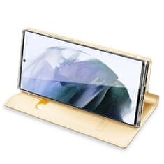Dux Ducis Skin Pro preklopna maska za Samsung Galaxy S22 Ultra, zlato
