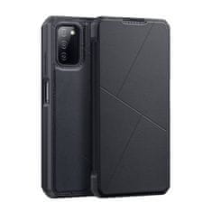 Dux Ducis Skin Pro preklopna kožna maska za Samsung Galaxy A03s, crno