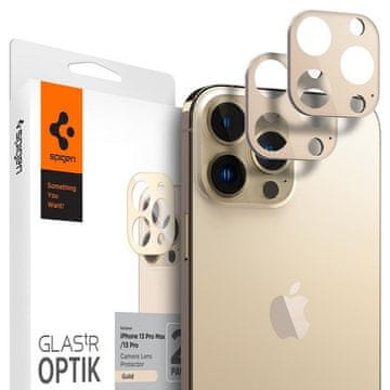 Spigen Optik.Tr 2x zaštitno staklo za kameru za iPhone 13 Pro / 13 Pro Max, zlato