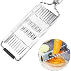 Netscroll Višenamjenski rezač povrća s 3 zamjenjiva oštra noža, kuhinjski rezač sa ergonomskom drškom, od nehrđajućeg čelika, brzo rezanje, MultiSlicer