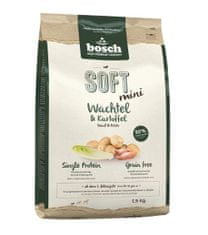 Bosch Soft Mini hrana za pse, bez žitarica, prepelica i krumpir, 2,5 kg