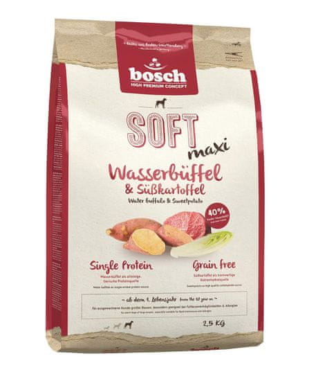 Bosch Soft Maxi hrana za pse, bez žitarica, vodeni bivol i batata, 2,5 kg