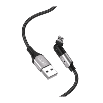 XO Kabel USB na 8-pin Lightning 180° NB176 1,2m 2,4A crni