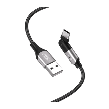 XO Kabel USB na USB-C 180° NB176 1,2m 2,4A crni