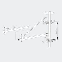 Wiltec Fleksibilni nosač za električno vitlo - ruka 110cm