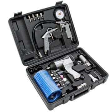 Wiltec Pneumatski udarni odvijač za gume + brusilica set 27 komada