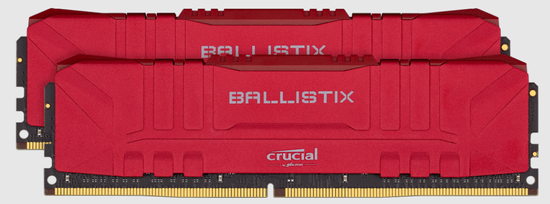 Crucial Ballistix memorija (RAM), 16GB, 2 x 8GB, DDR4-3200, crvena (BL2K8G32C16U4R)