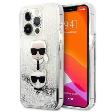 Karl Lagerfeld Karl Lagerfeld Liquid Glitter etui za iPhone 13 Pro / 13 - srebrni