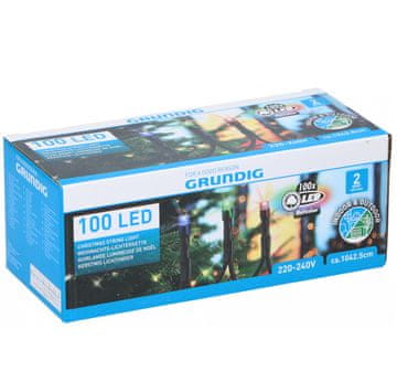 Grundig Novogodišnji lančić 100 LED RGB u boji 7,5m outdoor