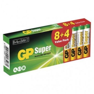 GP baterije Super LR03 8+4PB