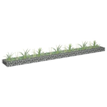 Vidaxl Podignuta gabionska posuda, pocinčani čelik, 270x30x10 cm