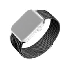 FIXED Mesh Strap za Apple Watch 42/44/45 mm, nehrđajući čelik, crna (FIXMEST-434-BK)