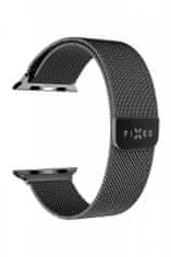 FIXED Mesh Strap za Apple Watch 42/44/45 mm, nehrđajući čelik, crna (FIXMEST-434-BK)