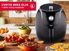 Cuisinier Deluxe friteza, XXL, 5L, bez ulja - 80% manje masti, 1600 - 1800 W