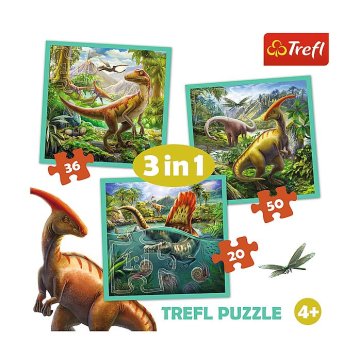 Trefl dinosauri slagalica 3u1