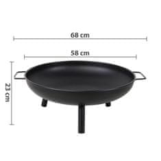 Linder Exclusiv Prijenosno ložište 58 cm s ručkama