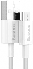 BASEUS CAMYS-02 podatkovni kabel, MicroUSB, 1 m, 2 A, brzo punjenje, bijela