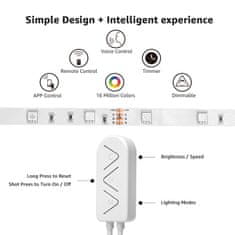 Lepro WIFI 5m Set LED traka RGB IP20 - glazba