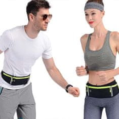 Netscroll Tanka sportska torbica za trčanje, vodootporni podesivi pojas s reflektirajućim detaljima, uniseks model za trkače, bicikliste i putovanja, PocketBelt