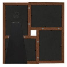 Vidaxl Okvir za 4 fotografije 13x18 cm tamnosmeđi MDF