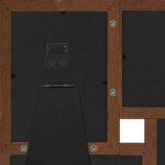 Vidaxl Okvir za 4 fotografije 13x18 cm tamnosmeđi MDF