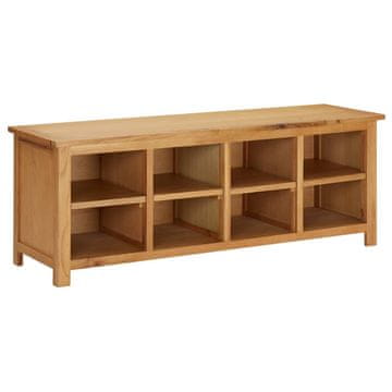 Vidaxl Stalak za cipele 114x37x45 cm Masivno hrastovo drvo