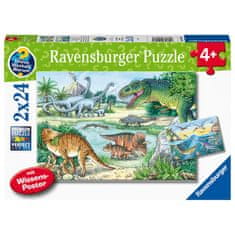 Ravensburger Dinosauri u prirodnom okruženju slagalica, 2x24 komada