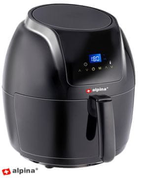 Alpina friteza na vrući zrak, XXL, 5L, bez ulja - 80% manje masnoća, 1600-1800 W, digitalna