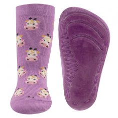 EWERS čarape za djevojčice ABS - žirafa, neklizajući, roza, 18-19 (221214)