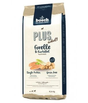 Bosch Plus Adult hrana za pse, bez žitarica, 12,5 kg, pastrva & krumpir