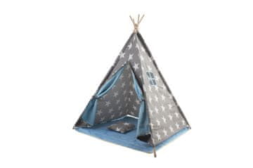 Aga4Kids Dječji Teepee Zvijezde Sivo-plave