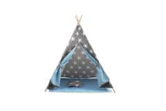 Aga4Kids Dječji Teepee Zvijezde Sivo-plave