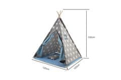 Aga4Kids Dječji Teepee Zvijezde Sivo-plave