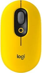 Logitech POP Mouse miš, s emotikonima, Bluetooth, žuti (910-006546)