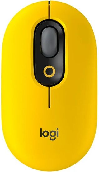 Logitech POP Mouse miš, s emotikonima, Bluetooth, žuti (910-006546)