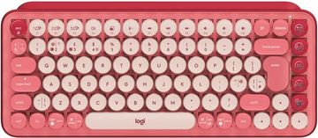 Logitech POP Keys tipkovnica, s emotikonima, mehanička, roza, HRV (920-010737)