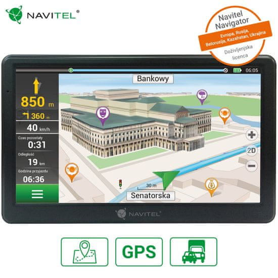 Navitel E700 GPS navigacija , 17,76 cm (7) touch, MicroSD, karte cijele Europe