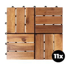 Linder Exclusiv Akacijeve terasaste pločice 30x30 cm 11 kom