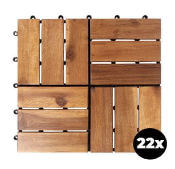 Linder Exclusiv Akacijeve terasne pločice 30x30 cm 22 komada