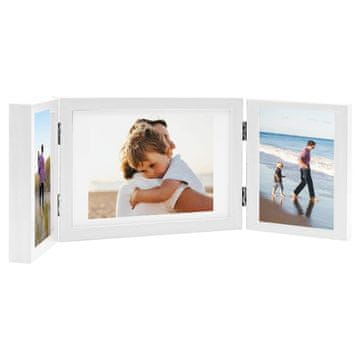Vidaxl Trostruki okvir za fotografije bijeli 28x18 cm + 2 x (13x18 cm)
