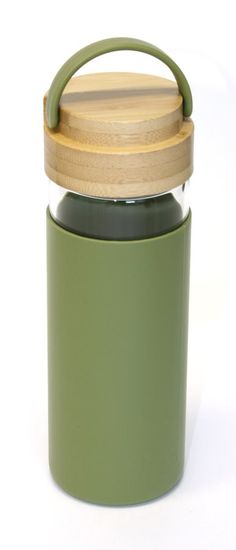 Domy boca s bamboo poklopcem, 0,48 l, zelena