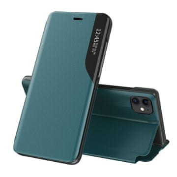 MG Eco Leather View preklopna maska za iPhone 13 mini, zeleno